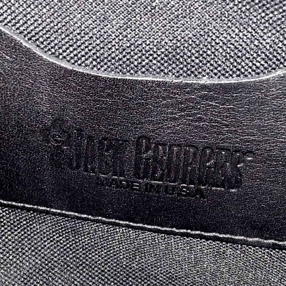 Jack Georges BELTING SLIM LEATHER BRIEFCASE in Black Like New